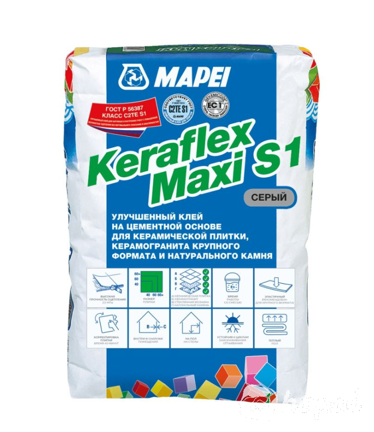Клей для плитки MAPEI Keraflex Maxi S1 класса C2TES1