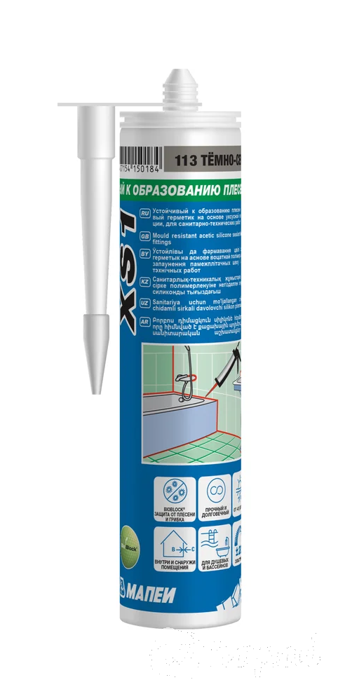 Герметик силиконовый XS1 TM MAPEI (300мл) в ассортименте