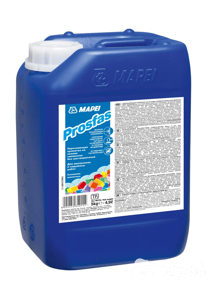 Упрочняющ. пропитка MAPEI PROSFAS на осн. силикатов без растворителей 5кг