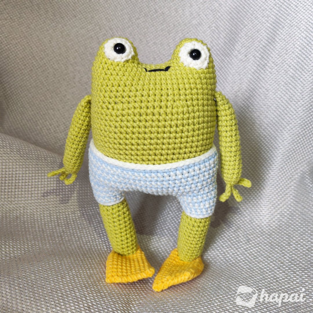 Вязаная игрушка Лягушонок Генри