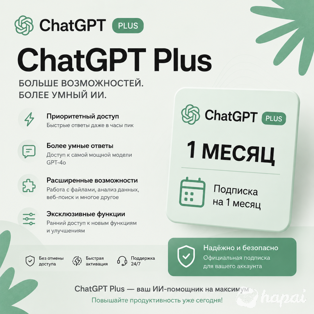 Подписка ChatGPT Plus 1