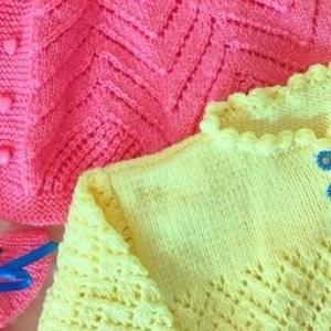 Вязанные вещи для девочки (3-6 мес)