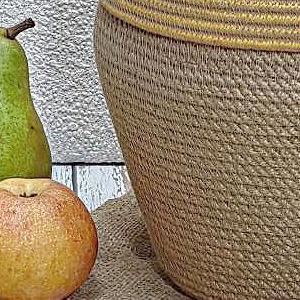 Корзинка из джута, декоративная корзинка,корзинка для хранения.
